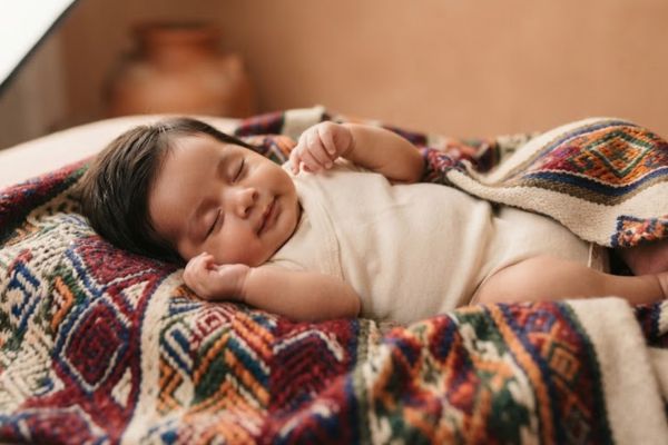 Nombres mexicanos para nino origen maya y mixteco Bebé niño mexicano representando nombres de origen maya, mixteco y otomí con significado