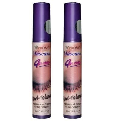 Envases de la máscara Prosa 4 Maxi Volumen con tapa morada.