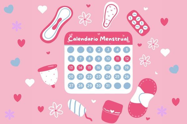 Ilustración que representa el ciclo menstrual para enseñarle a las niñas sobre los cambios de su cuerpo.