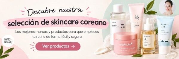 Banner tienda skincare coreano con la mejor selección de productos para empezar una rutina efectiva.